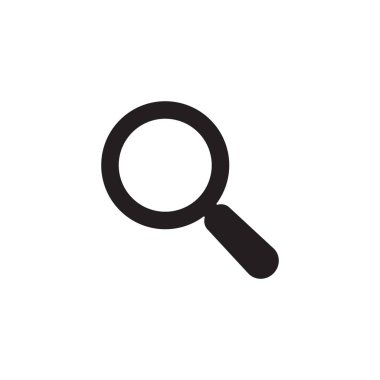 Arama simgesi. Büyüteç simgesi, vektör büyüteç ya da silindir işareti.