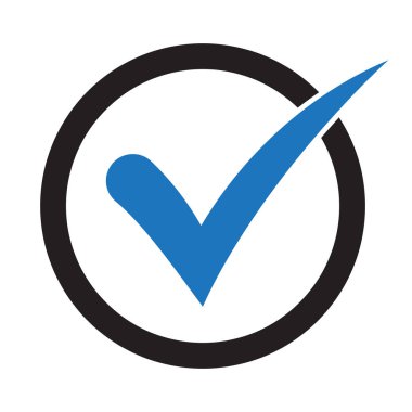 Kene simge vektör simgesi, beyaz arka plan, kontrol simgesini veya doğru seçim işareti, onay işareti veya onay kutusunu piktogram izole onay işareti