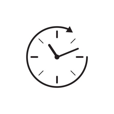 Saat simgesi, zaman simge vektör