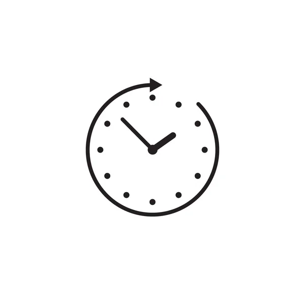 Icono Del Reloj Vector Icono Tiempo — Archivo Imágenes Vectoriales