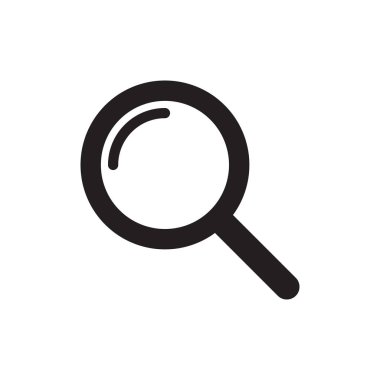 Arama simgesi. Büyüteç simgesi, vektör büyüteç ya da silindir işareti.