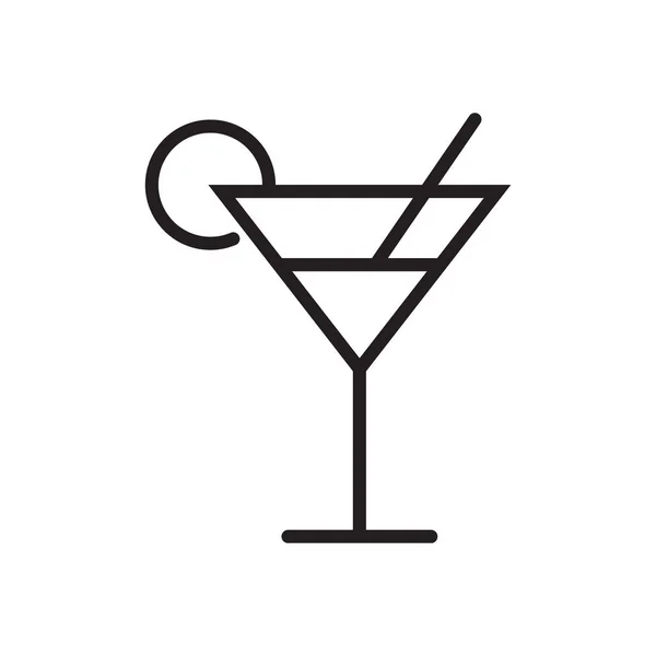 Cocktail Vector Pictogram Pictogram Van Drank — Stockvector