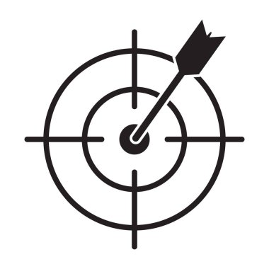 Hedef Simge pazarlama hedef grafik tasarım tek simge vektör illüstrasyon