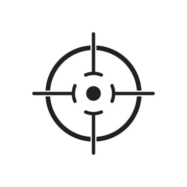 Odak simgesi, hedef simgesi, çizgi vektör sembolü