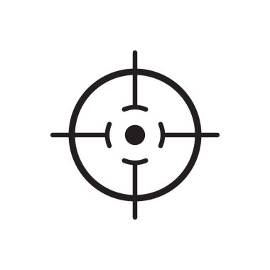 Odak simgesi, hedef simgesi, çizgi vektör sembolü