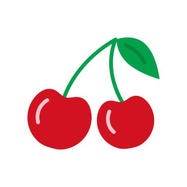 Cherry icon. cherry in flat style vector illustration clipart