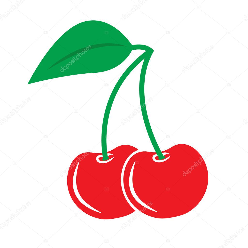 Cherry icon. cherry flat style vector illustration