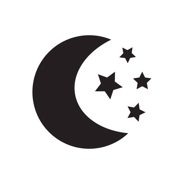 Icono Del Vector Lunar Sobre Fondo — Vector de stock
