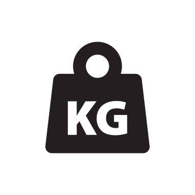 Ağırlık kilogram simgesi vektör izole