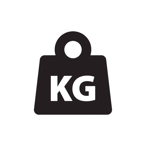 Gewicht Kilogramm Symbolvektor Isoliert — Stockvektor