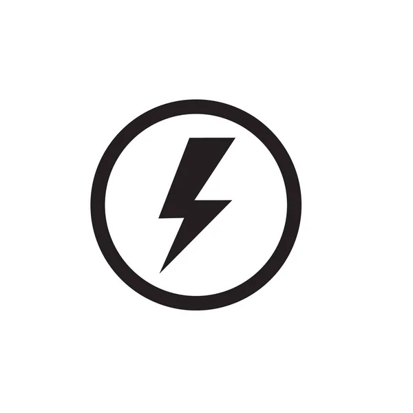 Lightning Sähkövektori Logo Suunnitteluelementti Energia Ukkonen Sähkö Symboli Käsite Salamanisku — vektorikuva