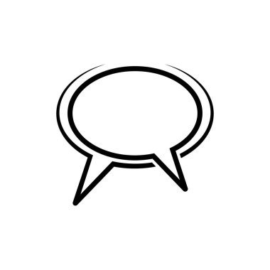 Konuşma simgesi. Basit bir vektör işareti olarak resim çekin veya sohbet edin. Sohbet simgesi, ileti simgesi