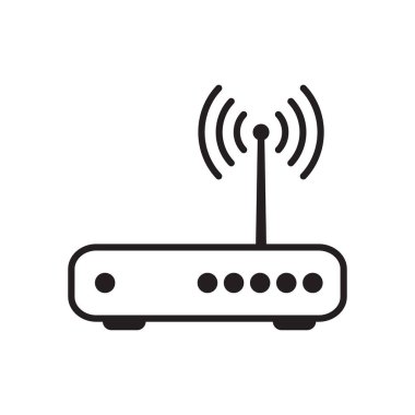 Yönlendirici simgesi. Yönlendiriciyle ilgili sinyal çizgisi simgesi izole edildi