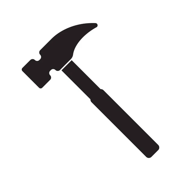 Hammer Symbol Hammer Symbol Vektor Isolationssymbol — Stockvektor