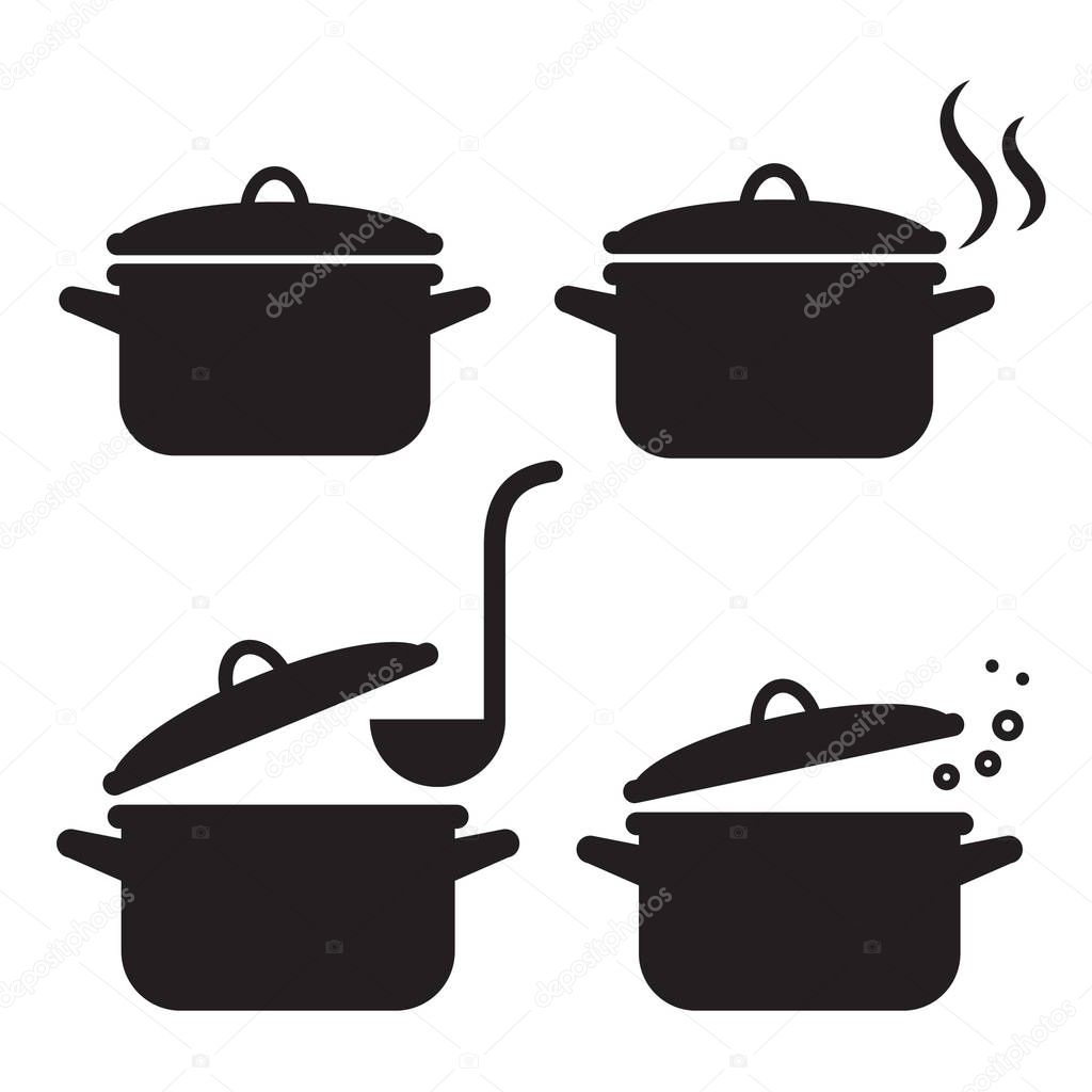 Pot icon isolated vector illustration