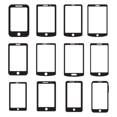 Akıllı telefon simgesi, cep telefonu simge vektör çizim.