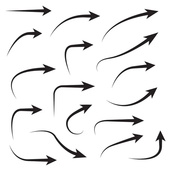 Jeu Flèches Dessin Main Pointeurs Vectoriels Élégants — Image vectorielle