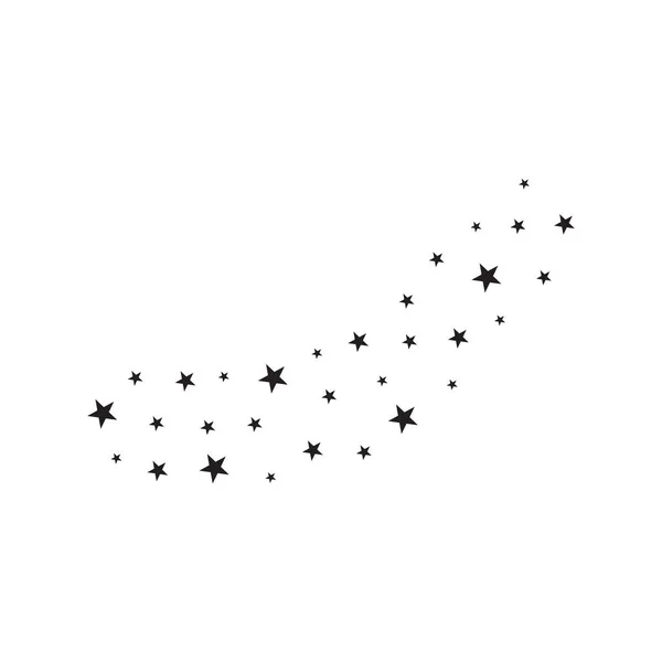Vecteur Star Shower Illustration Noire Isolée Sur Fond Star Noire — Image vectorielle