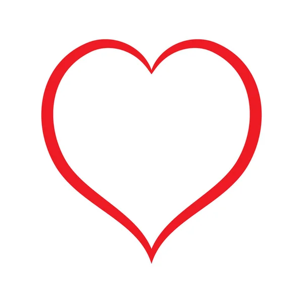 Ikona Ručně Kresleného Vektoru Srdce — Stockový vektor