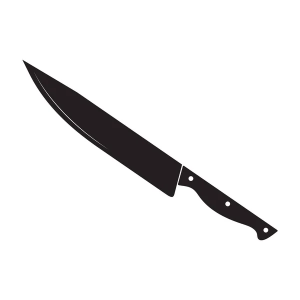Bıçak Simgesi Beyaz Arka Planda Siyah Yalıtılmış Vektör Simgesi — Stok Vektör