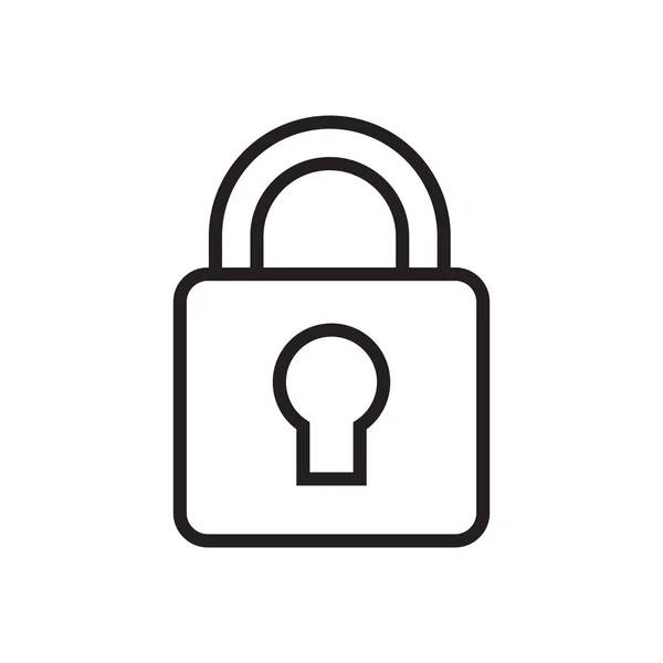 Padlock Keyhole Security Line Icon — Stock Vector