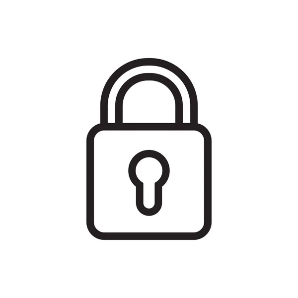 Padlock Keyhole Security Line Icon — Stock Vector