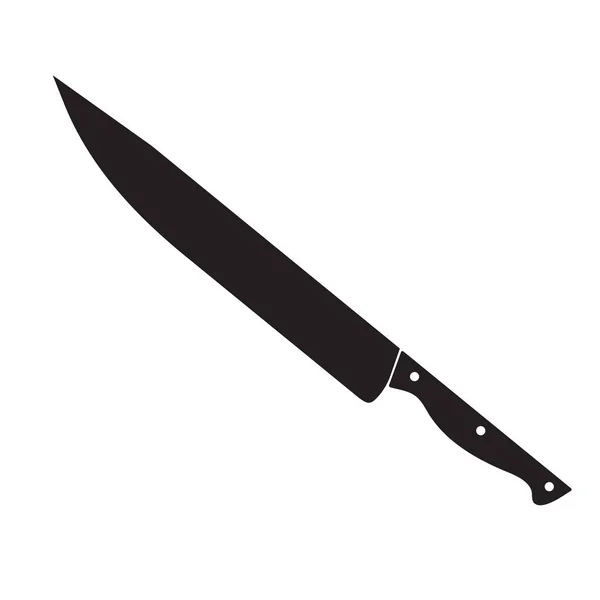 Knife Icon Black Isolated Vector Icon White Background — Stock Vector