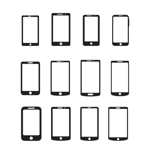 Иконка Смартфона Векторная Иллюстрация Значка Мобильного Телефона — стоковый вектор