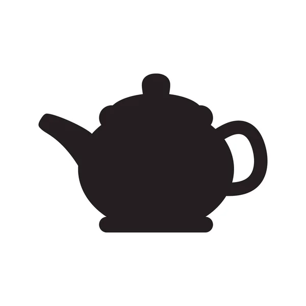 Teapot Ikon Vektor Isolerad Skylt — Stock vektor