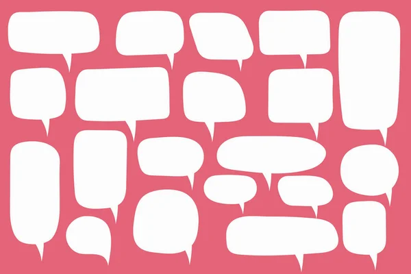 スピーチの泡のセット 空白の空のベクトルホワイトスピーチバブル 漫画バルーンワードデザイン — ストックベクタ