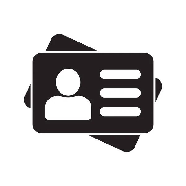 Вектор Значка Удостоверения Личности Символ Векторной Иллюстрации Идентификационного Тега Логотип — стоковый вектор