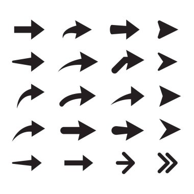 Vektör ok simgeleri kümesi. İşaretçi koleksiyonu.