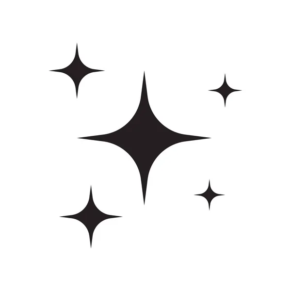 Λαμπερά Αστέρια Λευκό Φόντο Σημάδι Καθαρότητας Και Λάμψης Εικονογράφηση Διανύσματος — Διανυσματικό Αρχείο