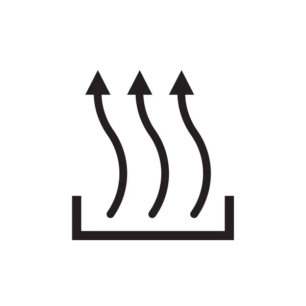 Heat Icon Three Arrow Symbol New Concept Vector Illustration White — ストックベクタ