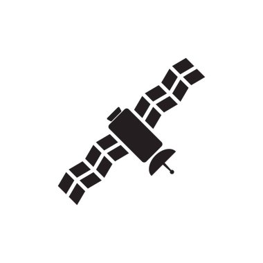 Uydu simgesi, uzay uydu sembolü izole edildi.