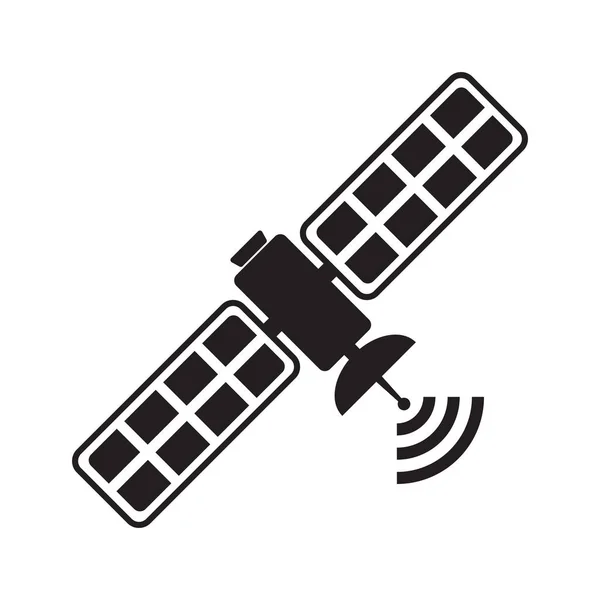 Icono Del Satélite Símbolo Del Satélite Espacial Aislado — Vector de stock