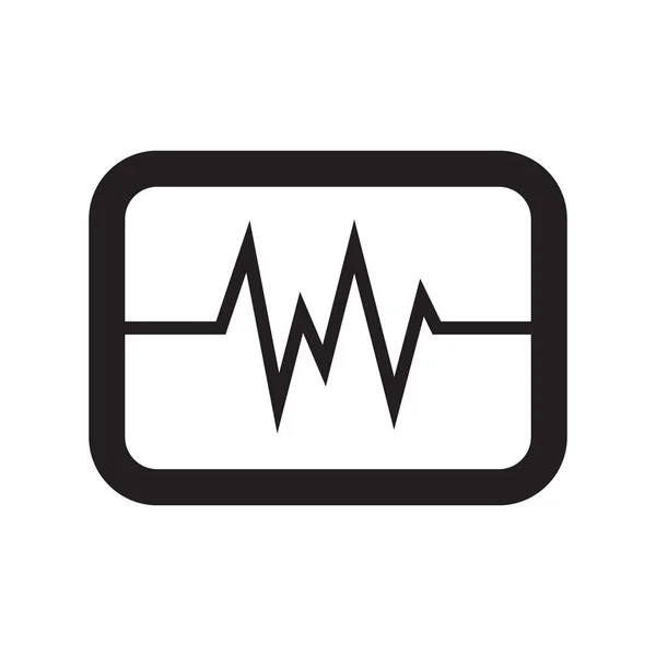 Icono Cardiograma Sobre Fondo Blanco — Vector de stock