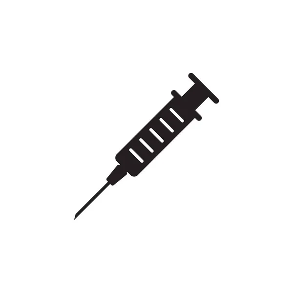 Injekční Stříkačka Injekční Vektorové Ikony Plný Plochý Znamení Solidní Piktogram — Stockový vektor