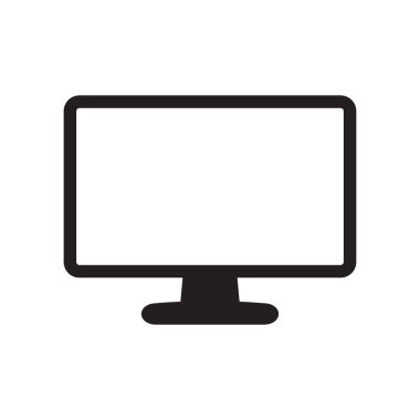 Bilgisayar monitörü simgesi, modern televizyon simgesi