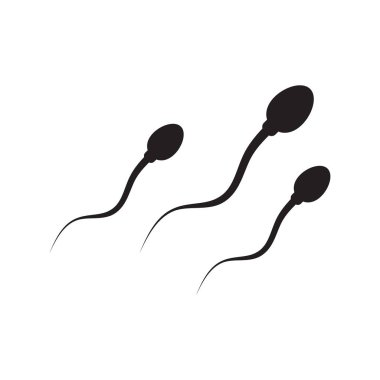 Beyaz arkaplanda izole edilmiş sperm ikonu