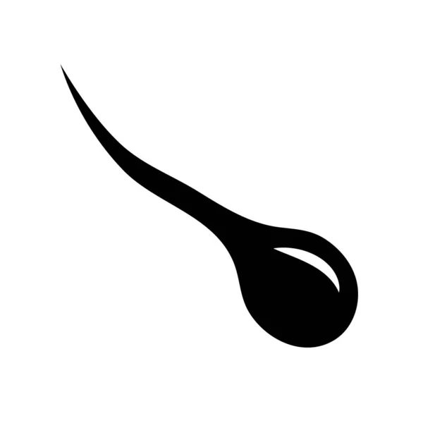 Spermatozoon Sperm Icon Isolated White Background — Stock Vector
