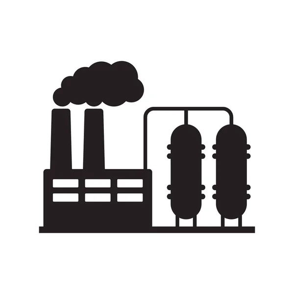 Ikona Komina Fabrycznego Ikona Przemysłu — Wektor stockowy