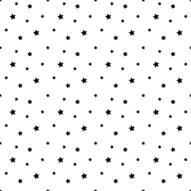 Kusursuz Yıldız Düzeni. Siyah ve beyaz vektör çizimi.