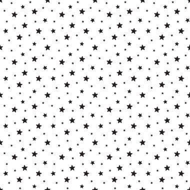 Yıldızsız bir desen. Gece, uzay ya da noel teması. Siyah ve beyaz olarak düz vektör arkaplanı.