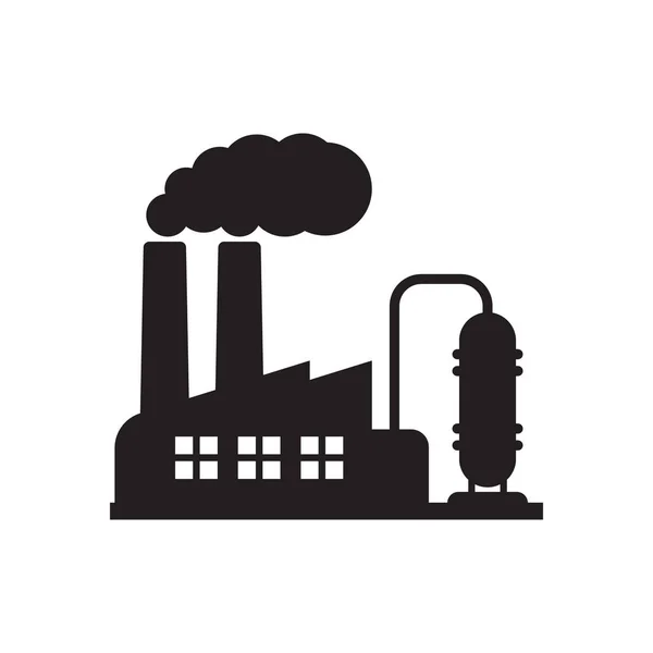 Icono Chimenea Fábrica Icono Industria — Vector de stock