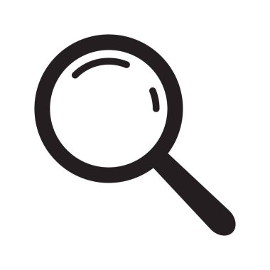 Arama simgesi. Büyüteç simgesi, vektör büyüteç ya da silindir işareti.