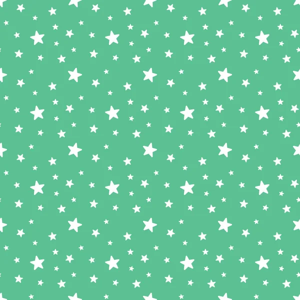 Modèle Étoile Vectoriel Sans Couture Fond Étoile Couleur Vert Tendre — Image vectorielle