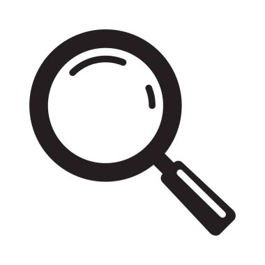 Arama simgesi. Büyüteç simgesi, vektör büyüteç ya da silindir işareti.