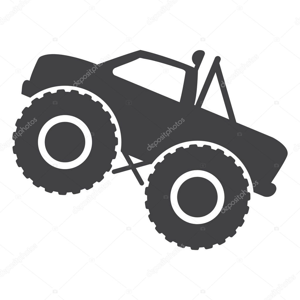 Bigfoot monster truck icon vector isolated