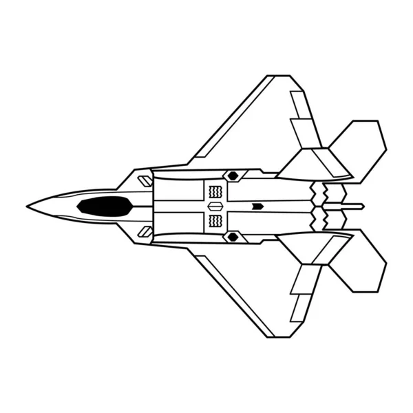 American Fighter Raptor Vector Illustration — стоковий вектор